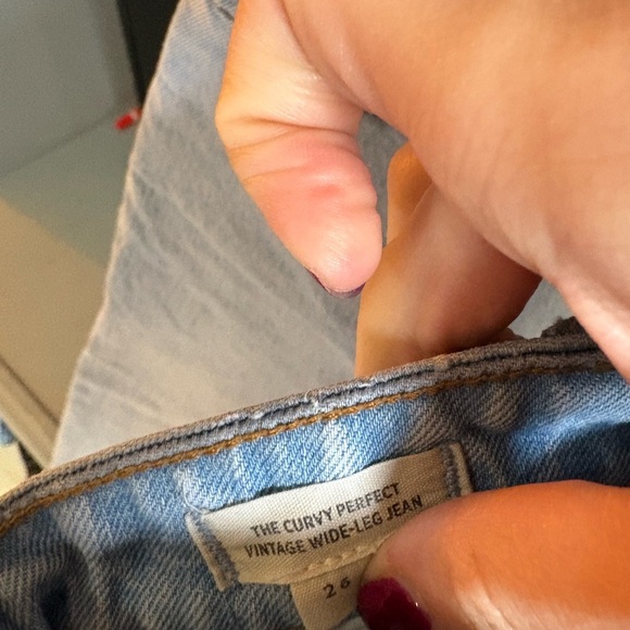 Curvy Perfect Wide-Leg Jeans in Light Blue - Picture 2 of 4